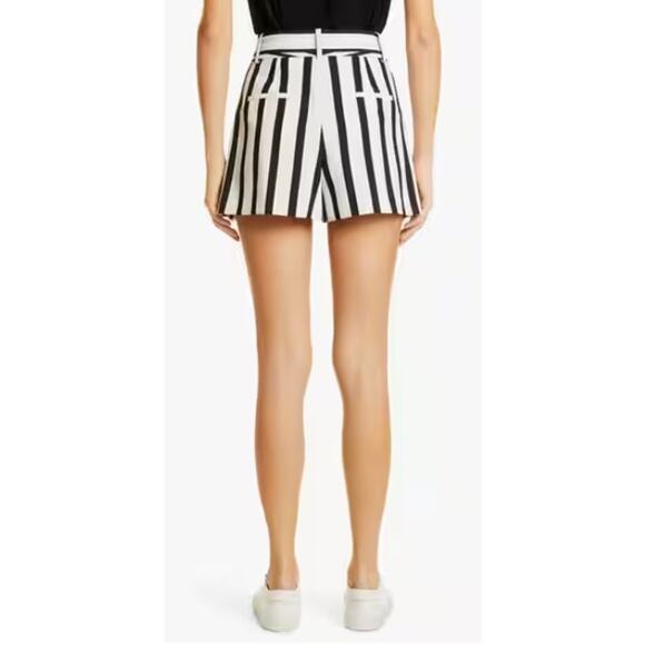 Alice + Olivia Vanda Striped Belted Shorts - Picture 9 of 12